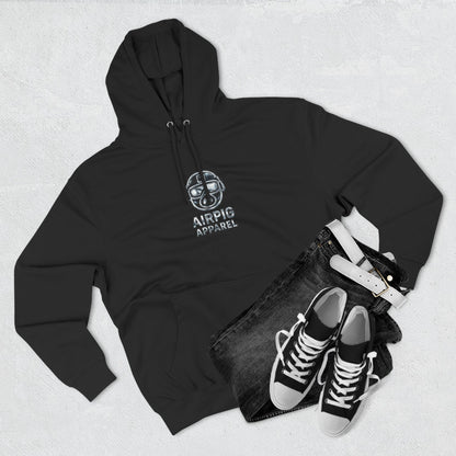 AirPig Apparel Hoodie — American Flag Pig Logo Fleece Hoodie