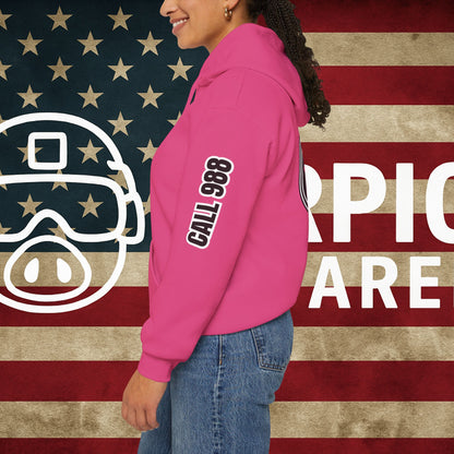 AirPig Suicide Prevention Hoodie — Soft Pullover with Shield Graphic