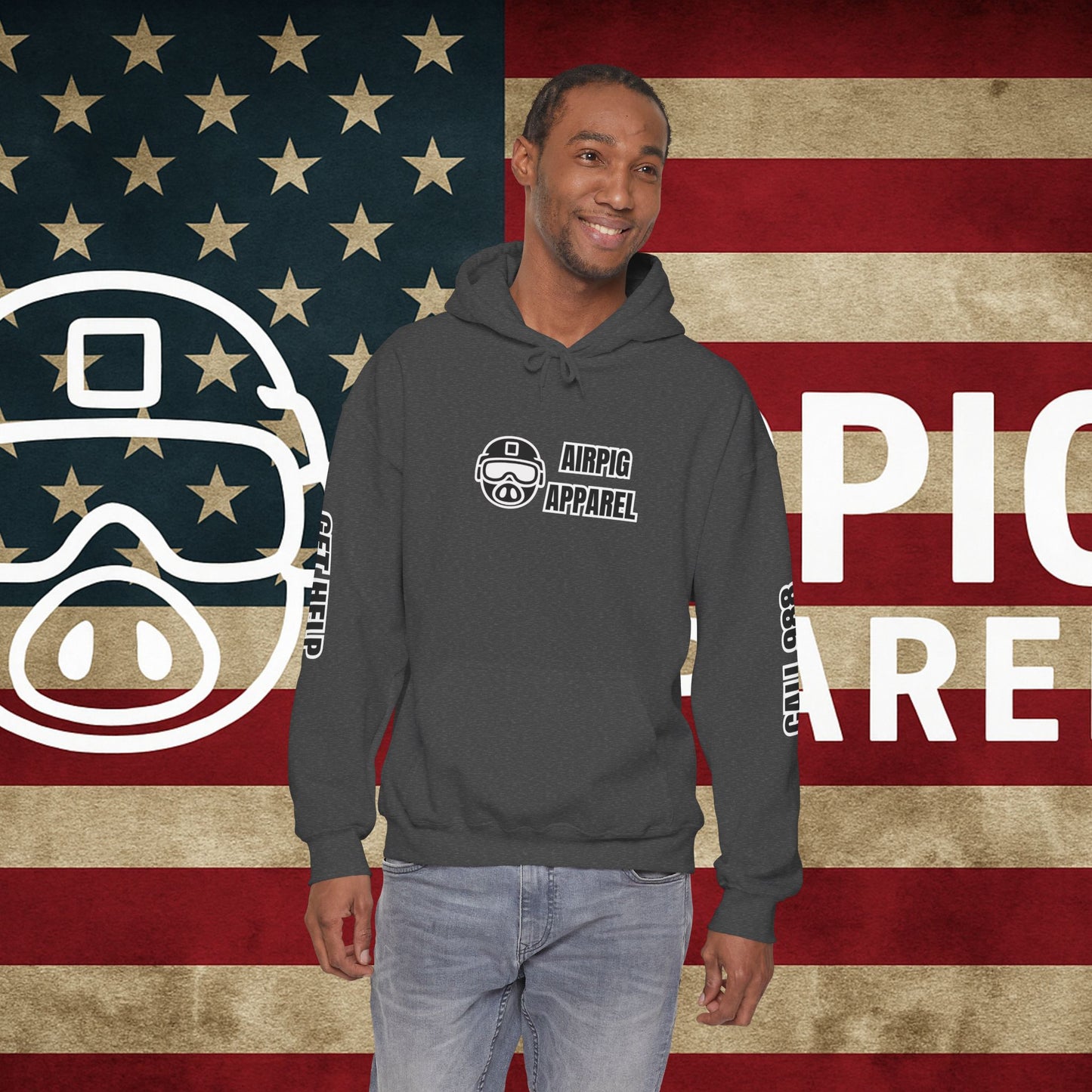 AirPig Suicide Prevention Hoodie — Soft Pullover with Shield Graphic