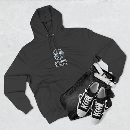 AirPig Apparel Hoodie — American Flag Pig Logo Fleece Hoodie