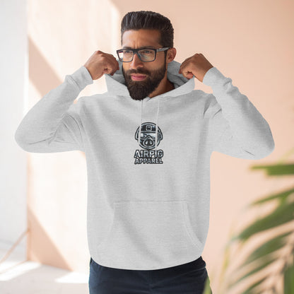 AirPig Apparel Hoodie — American Flag Pig Logo Fleece Hoodie