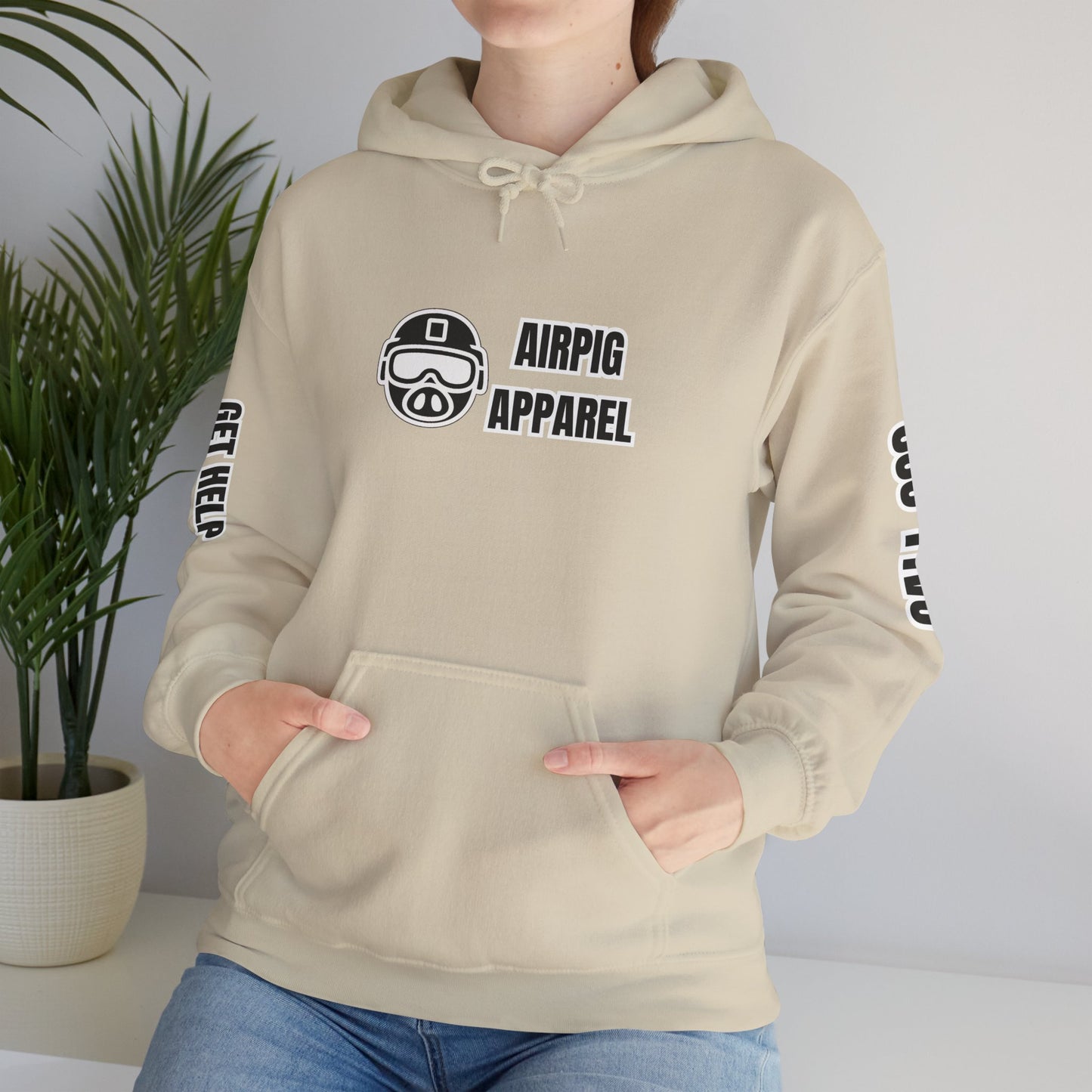 AirPig Suicide Prevention Hoodie — Soft Pullover with Shield Graphic