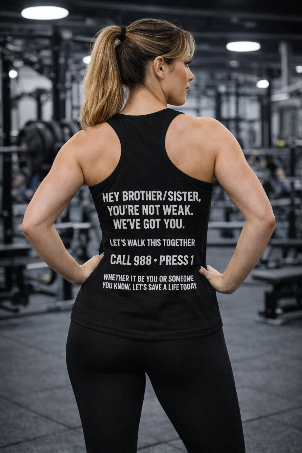 988 Women's Racerback Tank | Mental Health Awareness Athletic Wear