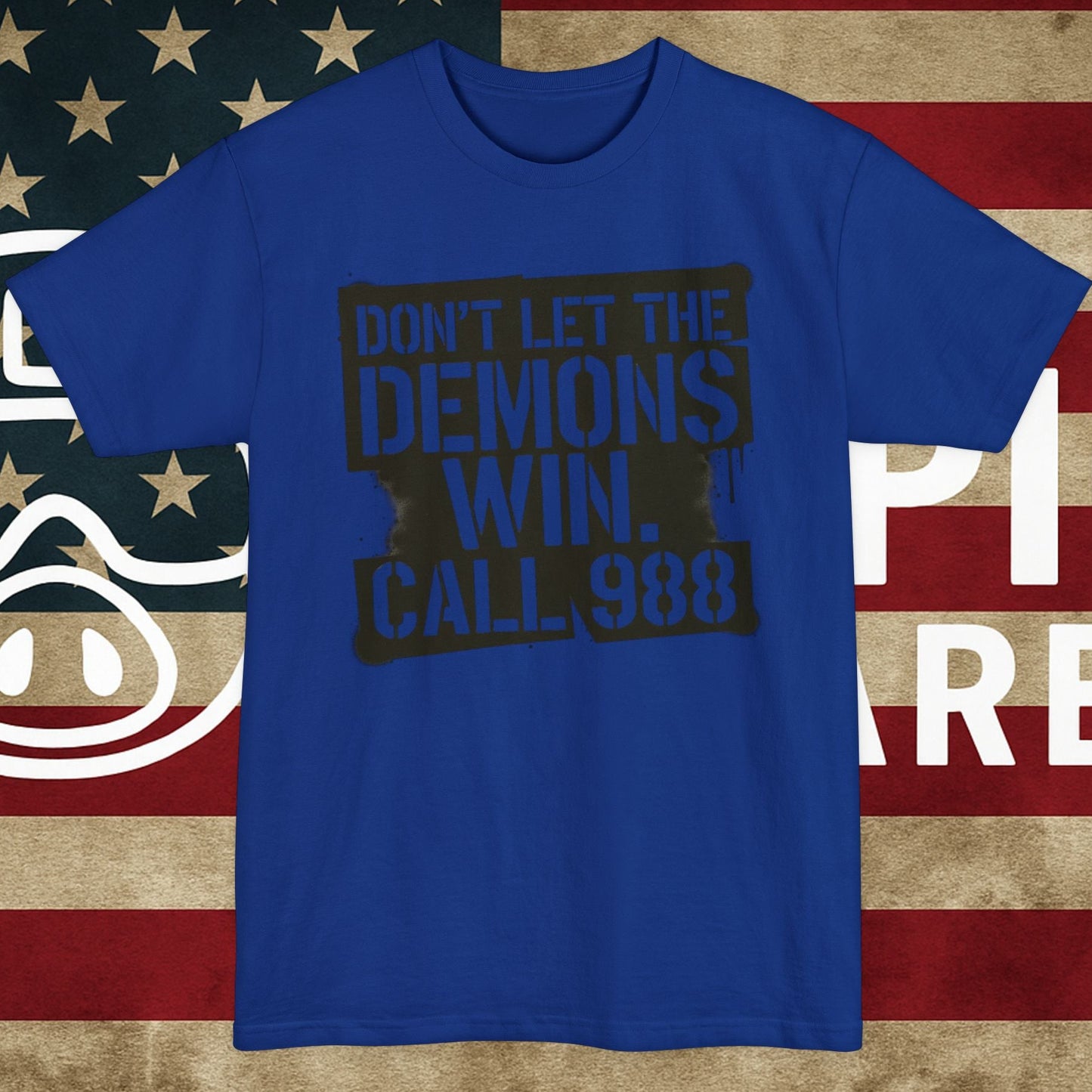 Don't Let the Demons Win 988 Mental Health Awareness Tee
