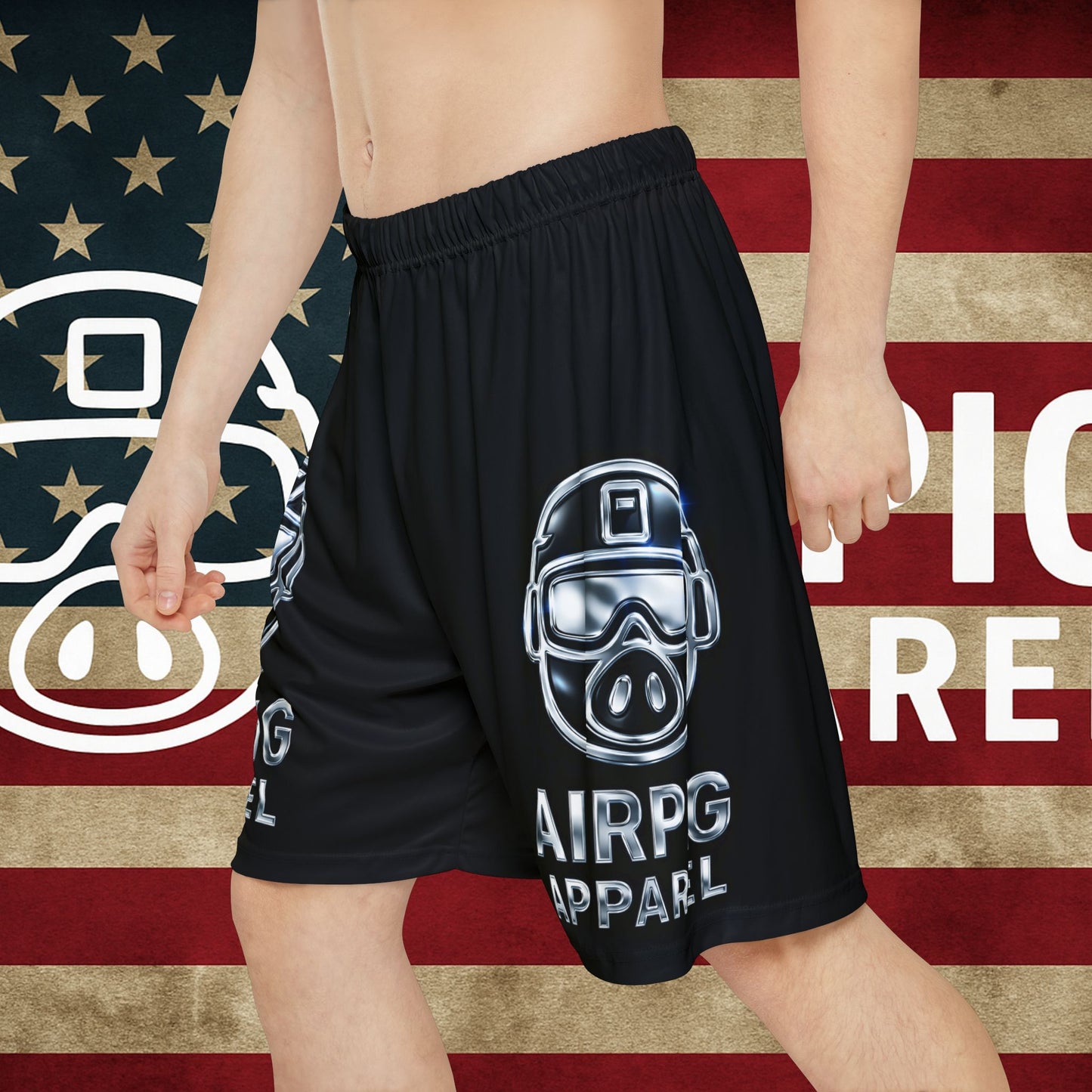 Airpig Apparel Mens Athletic Shorts  All Over Print