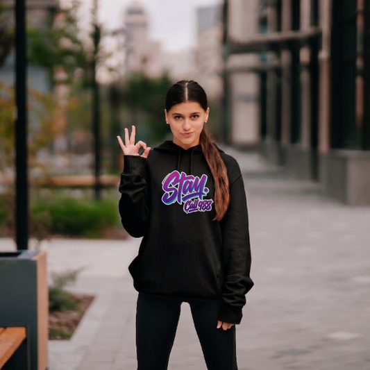 Stay Call 988 Hoodie — Mental Health Support Awareness Pullover