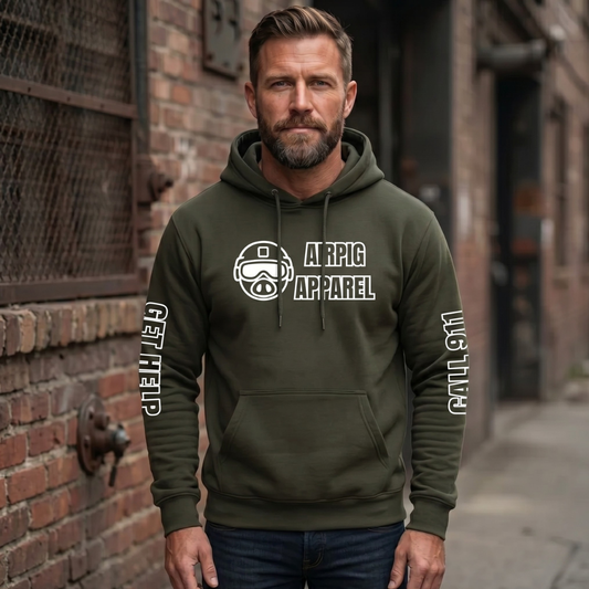 AirPig Suicide Prevention Hoodie — Soft Pullover with Shield Graphic